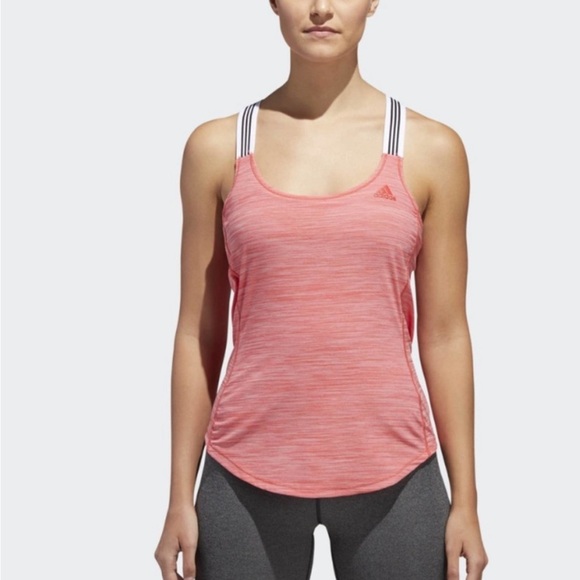 Adidas Women's Real Coral Crossback Tank Top Size L - Picture 1 of 7